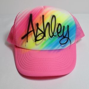 Women's Pink Hat "ASHLEY" Foam Mesh Back Trucker Baseball Cap Snapback - Cobra